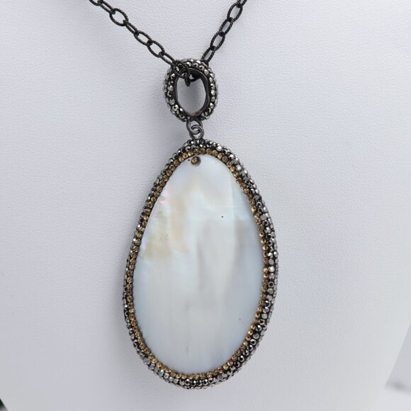 Large Abalone Shell Necklace - Picture 3 of 10